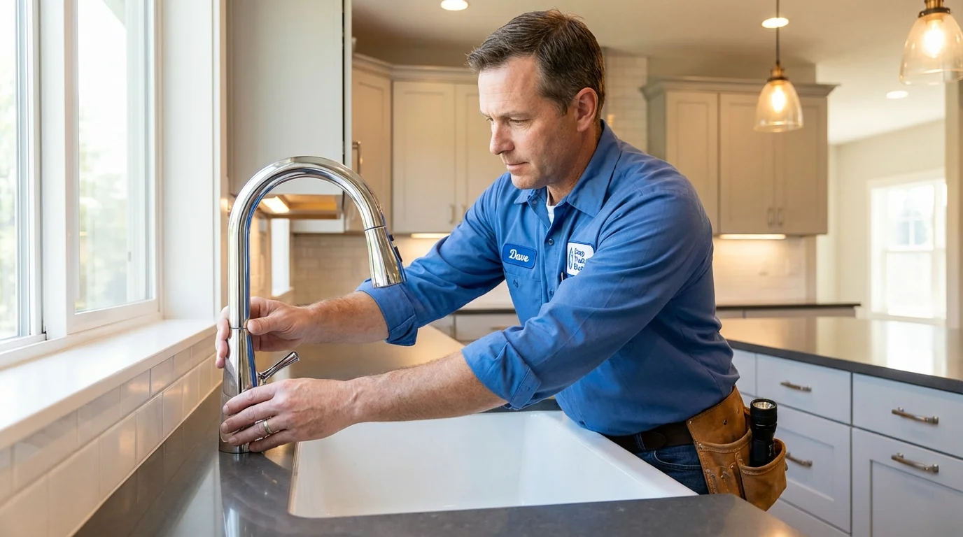 Kitchen faucet installation by Johns Plumbing LLC in Middleport